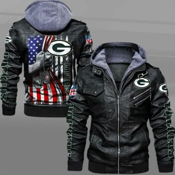 Green Bay Packers Leather Jacket NZ63