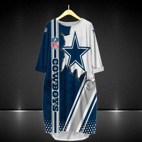 Dallas Cowboys Batwing Pocket Dress FB37