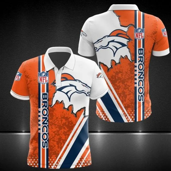 Denver Broncos Polo T-Shirt Full Size SU64