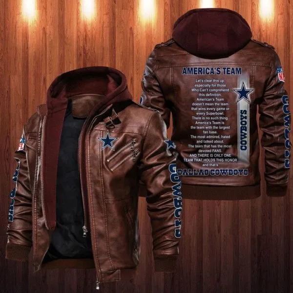Dallas Cowboys Leather Jacket Ai98
