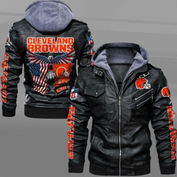 Cleveland Browns Leather Jacket HJ37