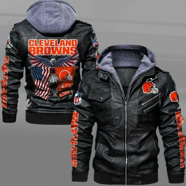 Cleveland Browns Leather Jacket HJ37