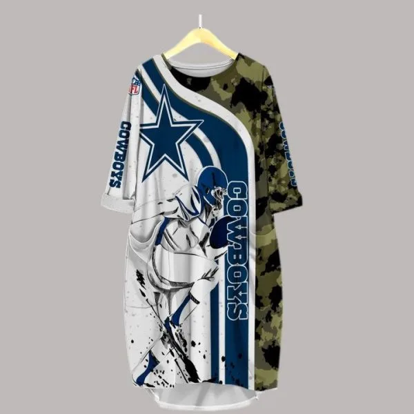 Dallas Cowboys Batwing Pocket Dress HK28