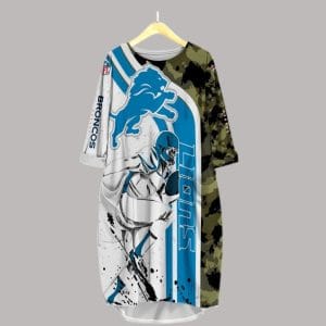 Detroit Lions Batwing Pocket Dress NW61