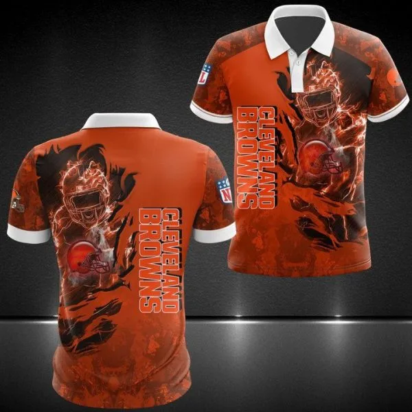 Cleveland Browns Polo T-Shirt Full Size IA35