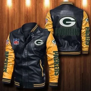 Green Bay Packers Leather Jacket UE65