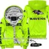 Limited Edition - Baltimore Ravens - Neon - Fleece Zip Hoodie