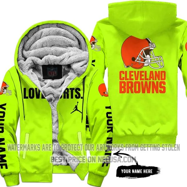 Limited Edition - Cleveland Browns - Neon - Fleece Zip Hoodie