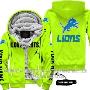 Limited Edition - Detroit Lions - Neon - Fleece Zip Hoodie