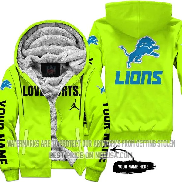 Limited Edition - Detroit Lions - Neon - Fleece Zip Hoodie