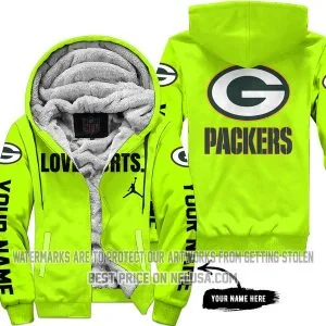 Limited Edition - Green Bay Packers - Neon - Fleece Zip Hoodie
