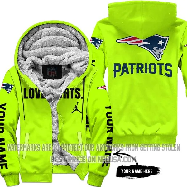 Limited Edition - New England Patriots - Neon - Fleece Zip Hoodie