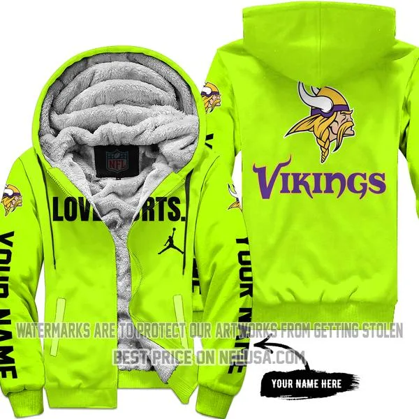 Limited Edition - Minnesota Vikings - Neon - Fleece Zip Hoodie