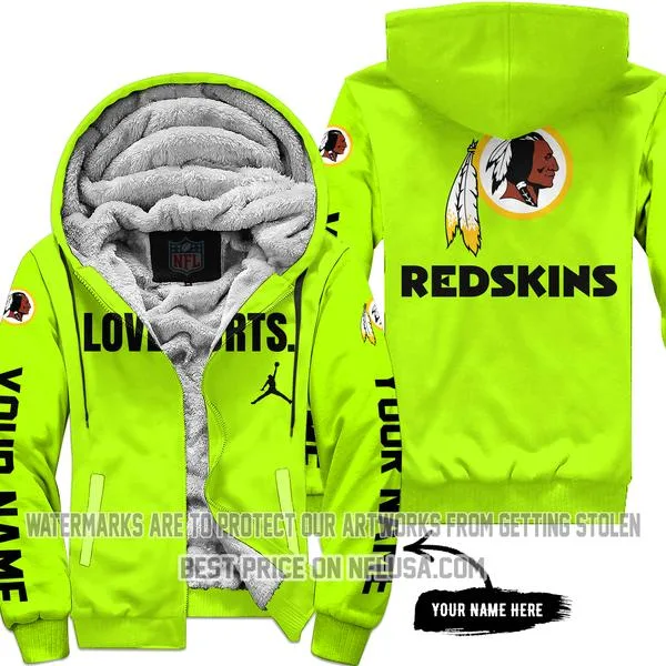 Limited Edition - Washington Redskins - Neon - Fleece Zip Hoodie