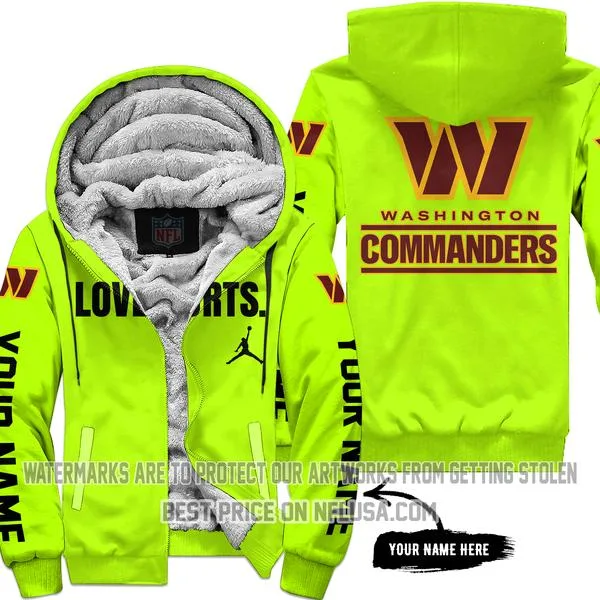 Limited Edition - Washington Commanders - Neon - Fleece Zip Hoodie