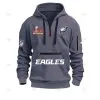 Special Limited Edition - Half Zipper Hoodie - Super Bowl Lix X Philadelphia Eagles - Drak Gray