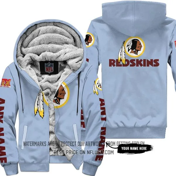 Limited Edition - Washington Red Skins - Fleece Zip Hoodie