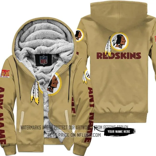 Limited Edition - Washington Red Skins - Fleece Zip Hoodie