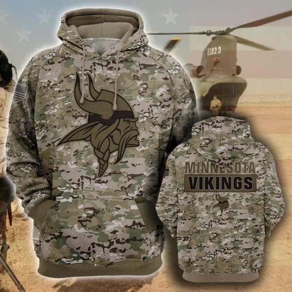 Minnesota Vikings Hoodie 3D Collection 2