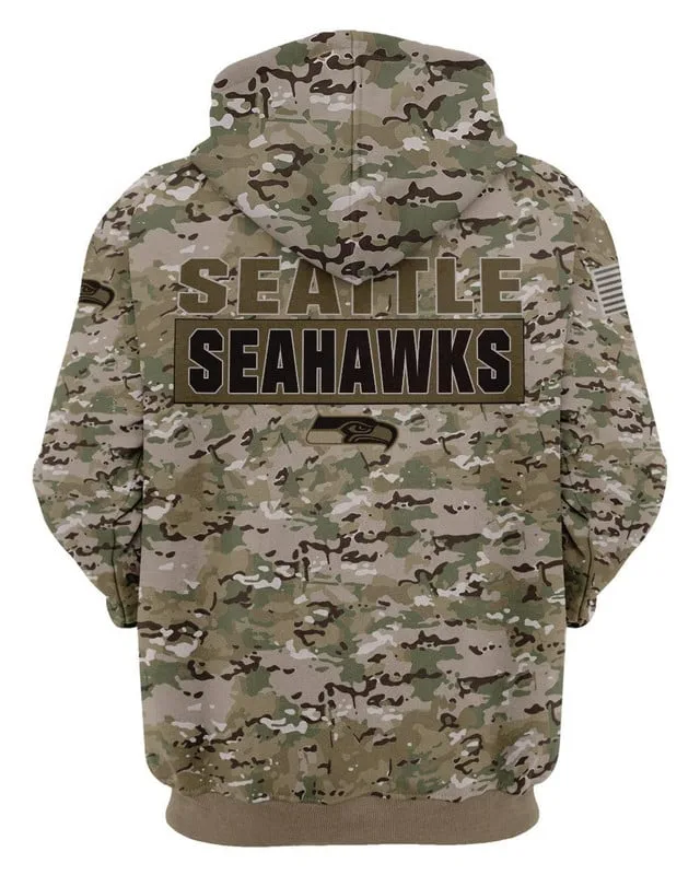 Seattle Seahawks Hoodie 3D Collection 2 - Image 3