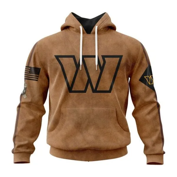 Washington Commanders  Salute To Service Club Pullover Hoodie - Brown
