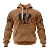 Cincinnati Bengals  Salute To Service Club Pullover Hoodie - Brown