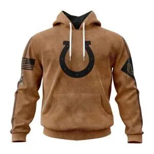 Indianapolis Colts  Salute To Service Club Pullover Hoodie - Brown