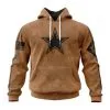 Dallas Cowboys  Salute To Service Club Pullover Hoodie - Brown