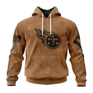 Tennessee Titans  Salute To Service Club Pullover Hoodie - Brown