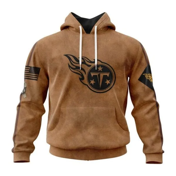 Tennessee Titans  Salute To Service Club Pullover Hoodie - Brown