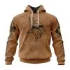 Minnesota Vikings  Salute To Service Club Pullover Hoodie - Brown