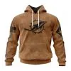 Miami Dolphins  Salute To Service Club Pullover Hoodie - Brown