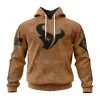 Houston Texans  Salute To Service Club Pullover Hoodie - Brown