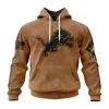 Detroit Lions  Salute To Service Club Pullover Hoodie - Brown