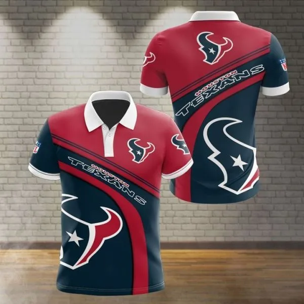Houston Texans Polo T-Shirt Full Size AB56