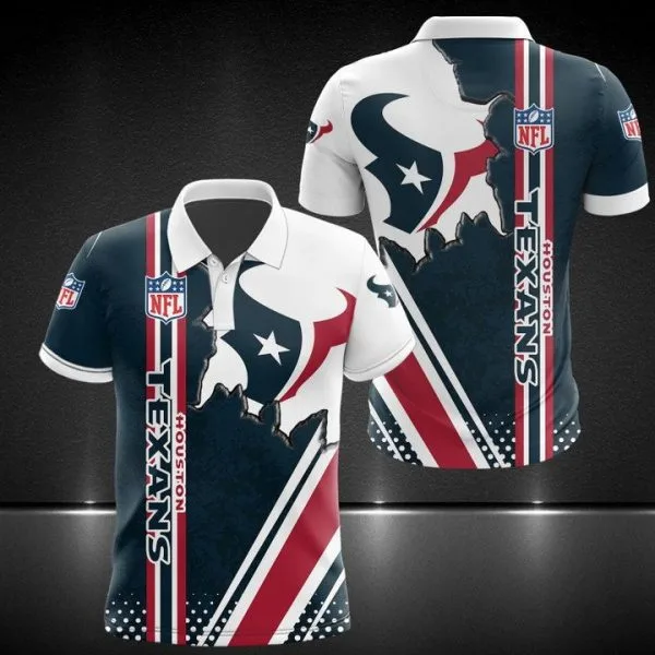 Houston Texans Polo T-Shirt Full Size LV51