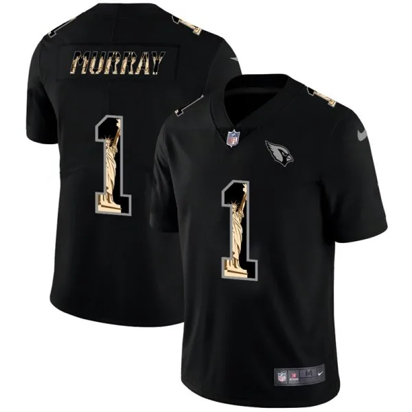 Arizona Cardinals #1 Kyler Murray Carbon Black Vapor Statue Of Liberty Limited NFL Jersey - Custom Name