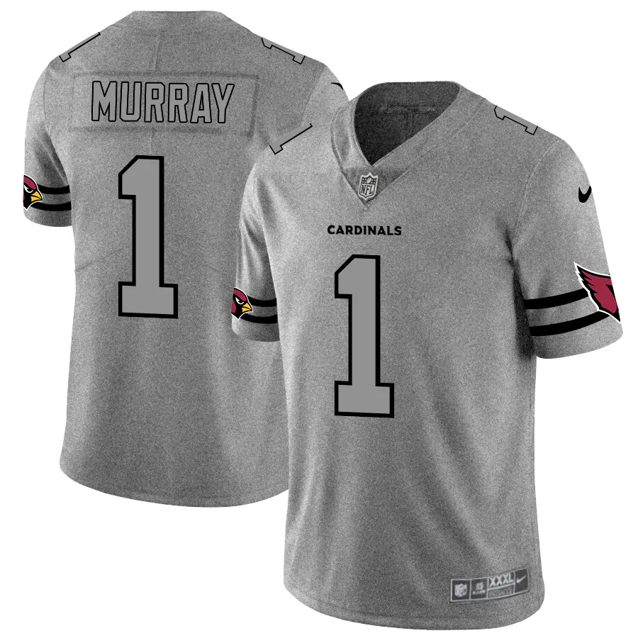 Arizona Cardinals #1 Kyler Murray Men's Nike Gray Gridiron II Vapor Untouchable Limited NFL Jersey - Custom Name