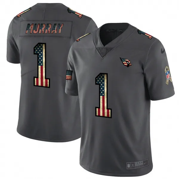 Arizona Cardinals #1 Kyler Murray Nike 2018 Salute to Service Retro USA Flag Limited NFL Jersey - Custom Name