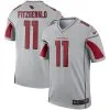 Arizona Cardinals #11 Larry Fitzgerald Nike Inverted Legend Jersey Silver - Custom Name
