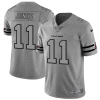 Atlanta Falcons #11 Julio Jones Men's Nike Gray Gridiron II Vapor Untouchable Limited NFL Jersey - Custom Name
