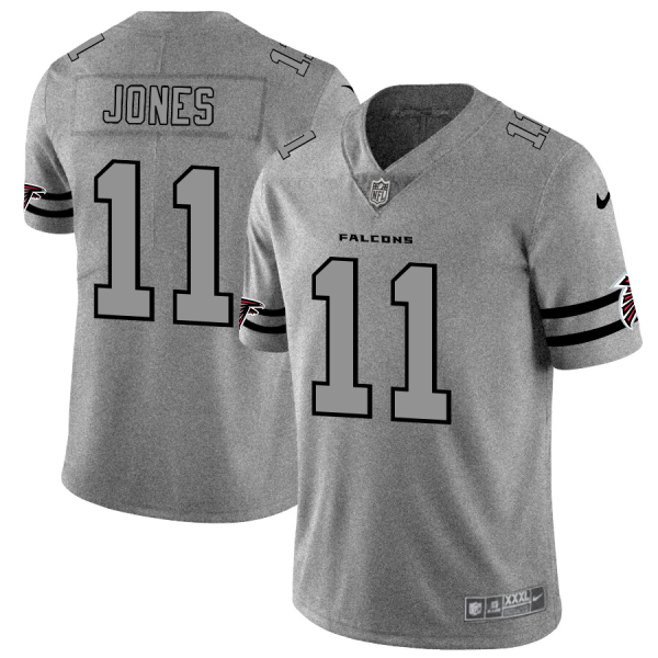 Atlanta Falcons #11 Julio Jones Men's Nike Gray Gridiron II Vapor Untouchable Limited NFL Jersey - Custom Name