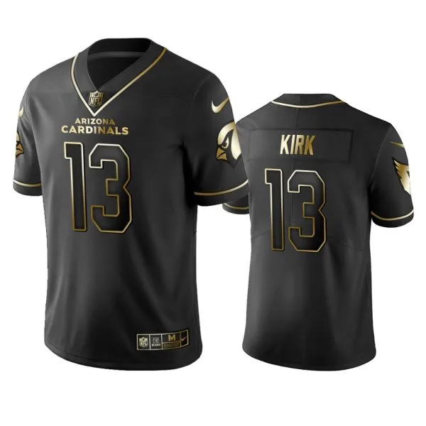 Cardinals #13 Christian Kirk Men's Stitched NFL Vapor Untouchable Limited Black Golden Jersey - Custom Name