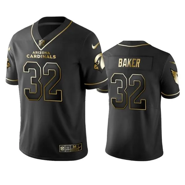 Cardinals #32 Budda Baker Men's Stitched NFL Vapor Untouchable Limited Black Golden Jersey - Custom Name