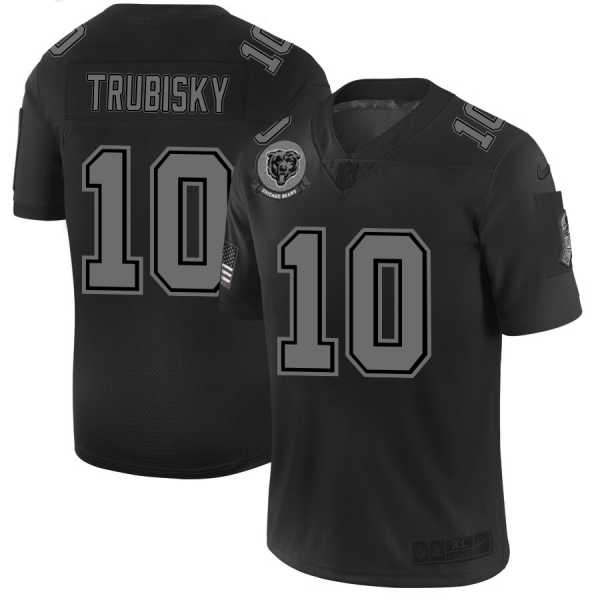 Chicago Bears #10 Mitchell Trubisky Men's Nike Black 2019 Salute to Service Limited Stitched NFL Jersey - Custom Name