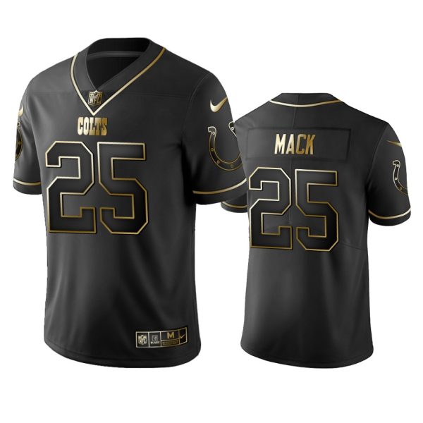 Colts #25 Marlon Mack Men's Stitched NFL Vapor Untouchable Limited Black Golden Jersey - Custom Name