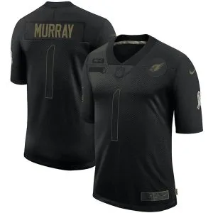 Men's Arizona Cardinals #1 Kyler Murray Black NFL 2020 Salute To Service Limited Stitched Jersey - Custom Name