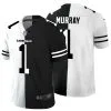 Men's Arizona Cardinals #1 Kyler Murray Black & White NFL Split Limited Stitched Jersey - Custom Name