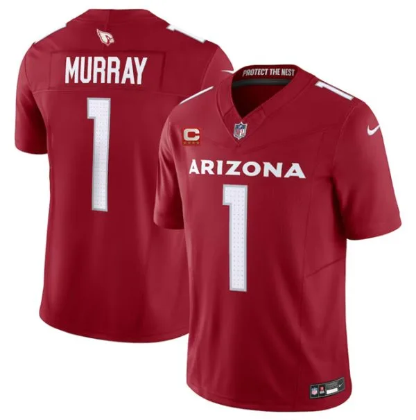Men's Arizona Cardinals #1 Kyler Murray Red 2023 F.U.S.E. With 4-Star C Patch Vapor Untouchable F.U.S.E. Limited Stitched Football Jersey - Custom Name
