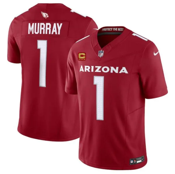 Men's Arizona Cardinals #1 Kyler Murray Red 2024 F.U.S.E. With 4-Star C Patch Vapor Untouchable Limited Stitched Football Jersey - Custom Name